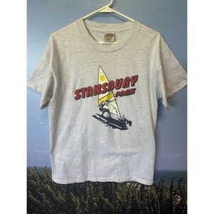 VTG 90s Stansbury Park Lake Wind Sailing Shirt Oneita Tag Sz Lg‎ USA Made SLC UT